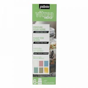 Farby do szkła Pebeo Vitrea 160 Pastel, 6 kolorów x 20ml